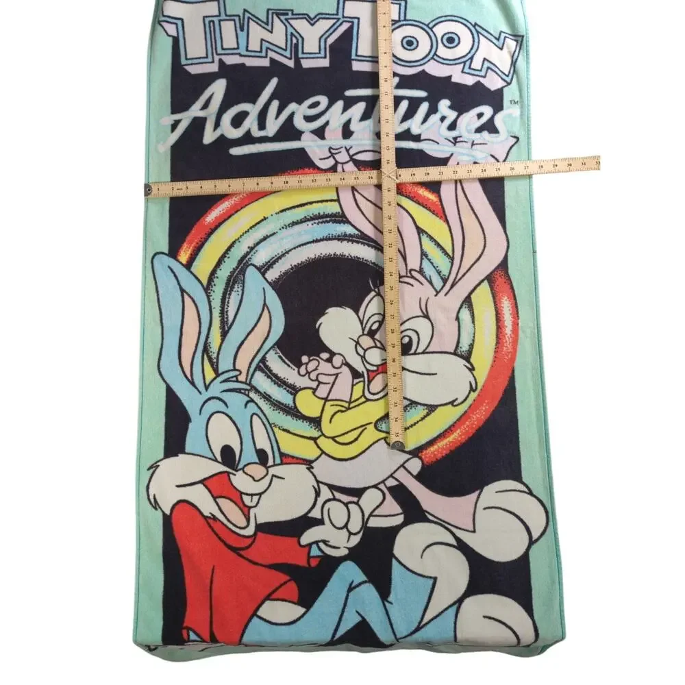 Vintage Tiny Toon Adventures Towel Looney Tunes 90s All Cotton Franco RARE